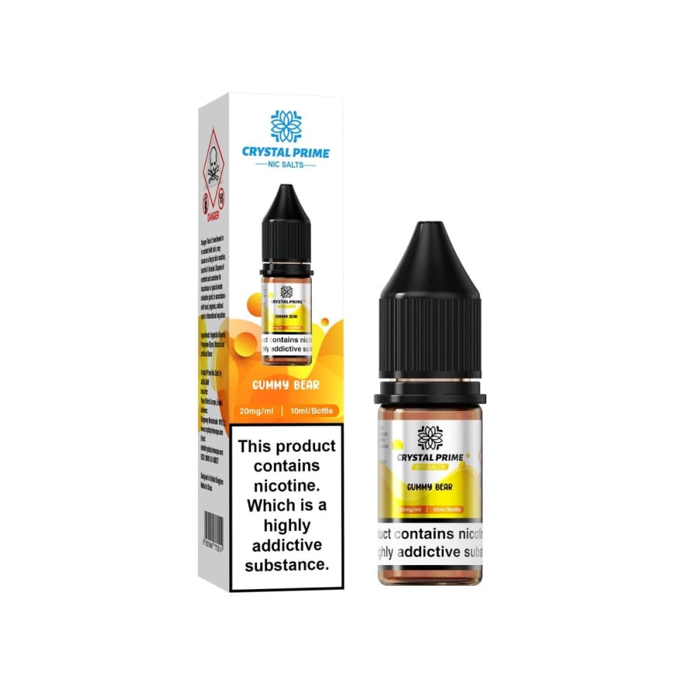  Gummy Bear / 10mg Crystal Prime 7000 Nic Salts 10ml E-liquids