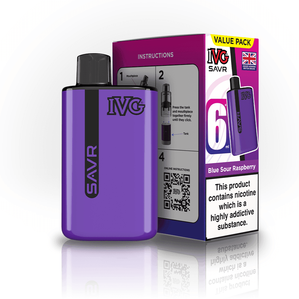  Blue Sour Raspberry IVG SAVR 3000 Big Puff Device