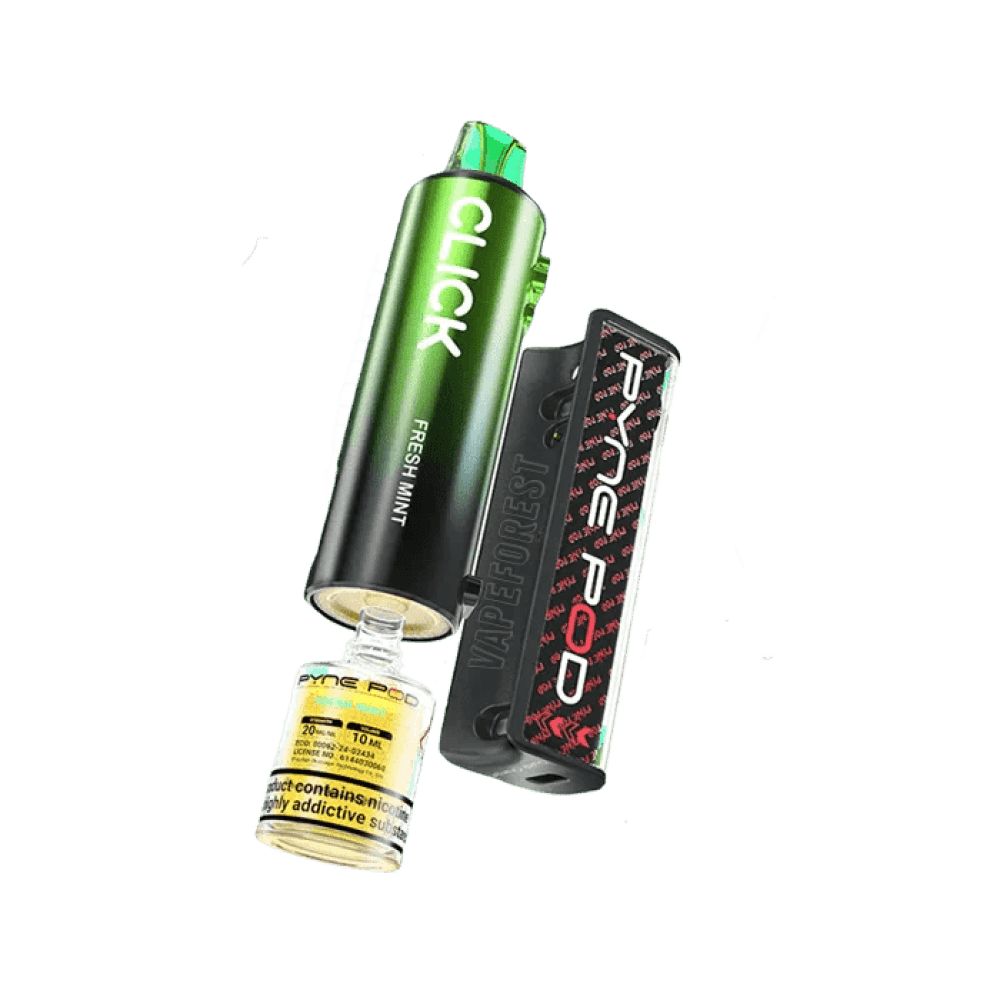  Fresh Mint Pyne Pod Click 10K Prefilled Vape Kit Box of 5