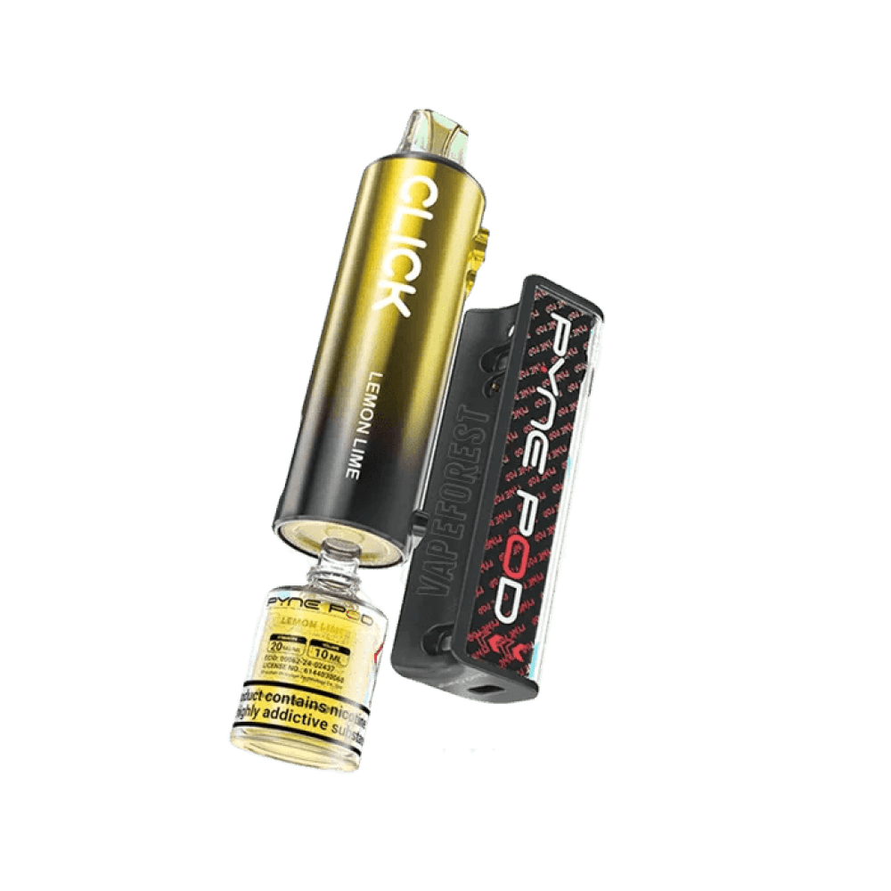  Lemon Lime Pyne Pod Click 10K Prefilled Vape Kit Box of 5