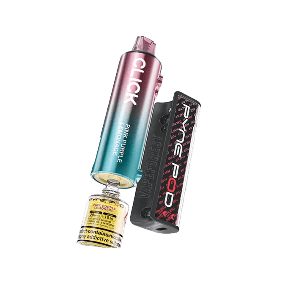  Pink Purple Lemonade Pyne Pod Click 10K Prefilled Vape Kit Box of 5