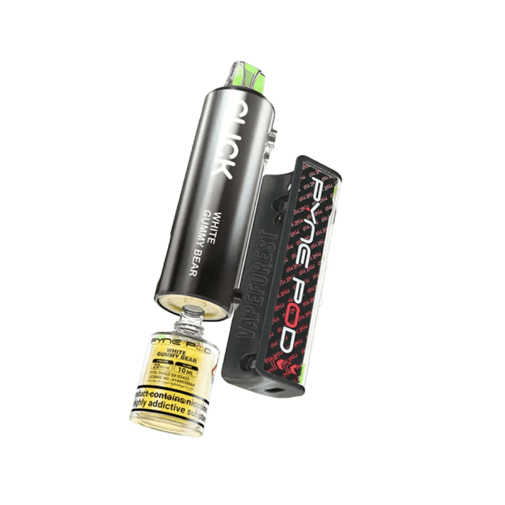  White Gummy Bear Pyne Pod Click 10K Prefilled Vape Kit Box of 5