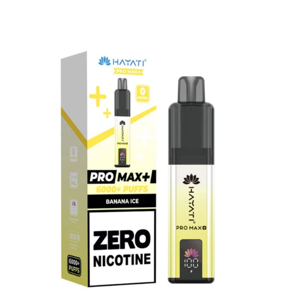  0mg / Banana Ice Hayati Pro Max+ 6K Puffs Pod Kit