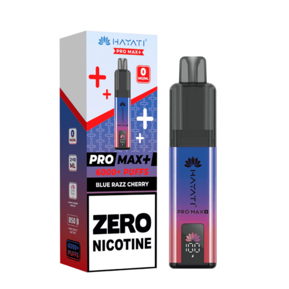  0mg / Blue Razz Cherry Hayati Pro Max+ 6K Puffs Pod Kit