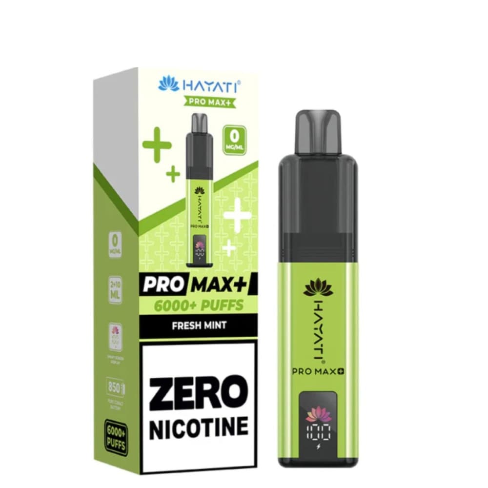  0mg / Fresh Mint Hayati Pro Max+ 6K Puffs Pod Kit