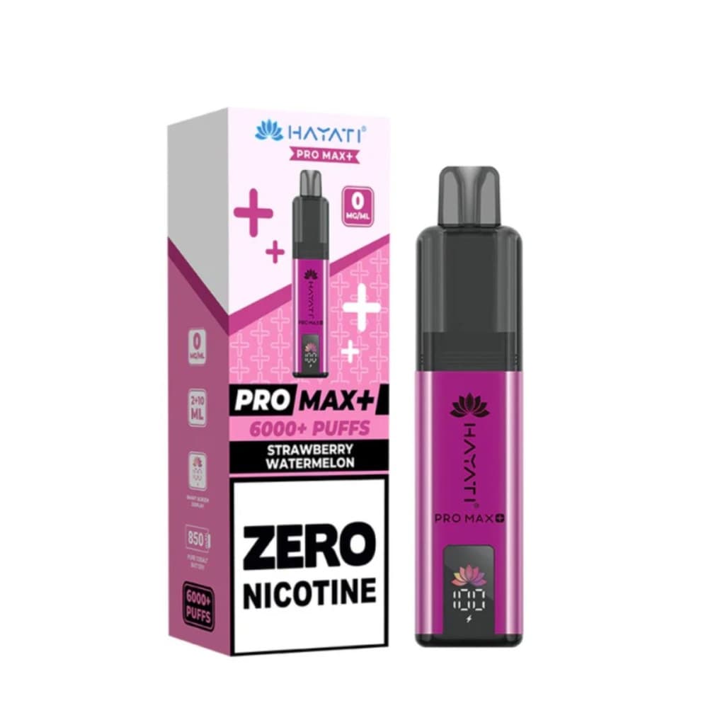  0mg / Strawberry Watermelon Hayati Pro Max+ 6K Puffs Pod Kit