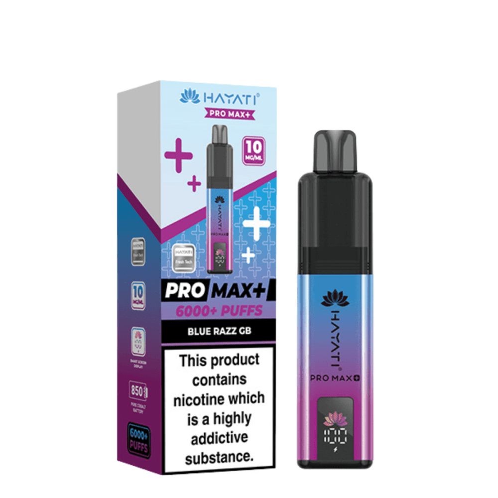  10mg / Blue Razz GB Hayati Pro Max+ 6K Puffs Pod Kit