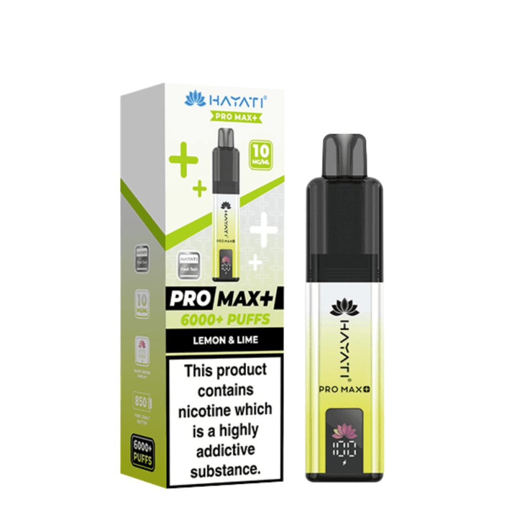  10mg / Lemon & Lime Hayati Pro Max+ 6K Puffs Pod Kit