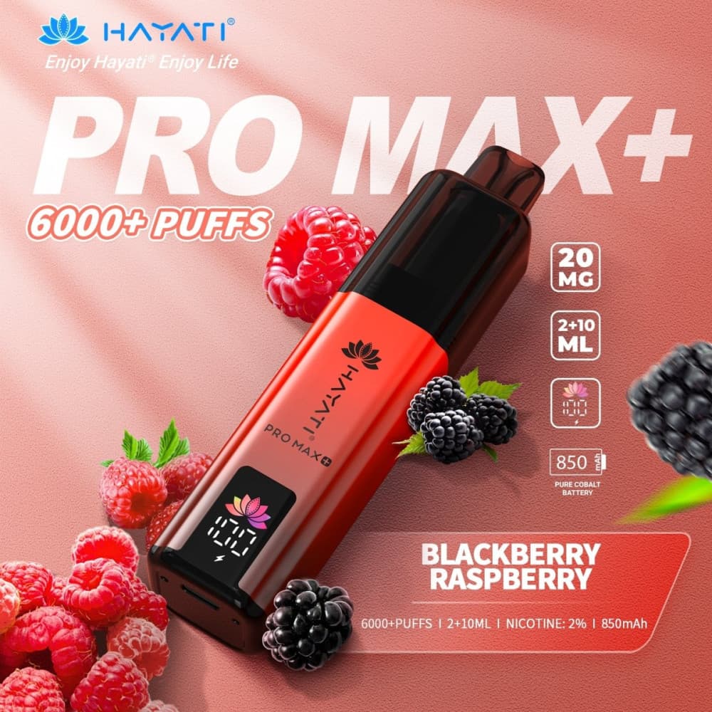  20mg / Blackberry Raspberry Hayati Pro Max+ 6K Puffs Pod Kit