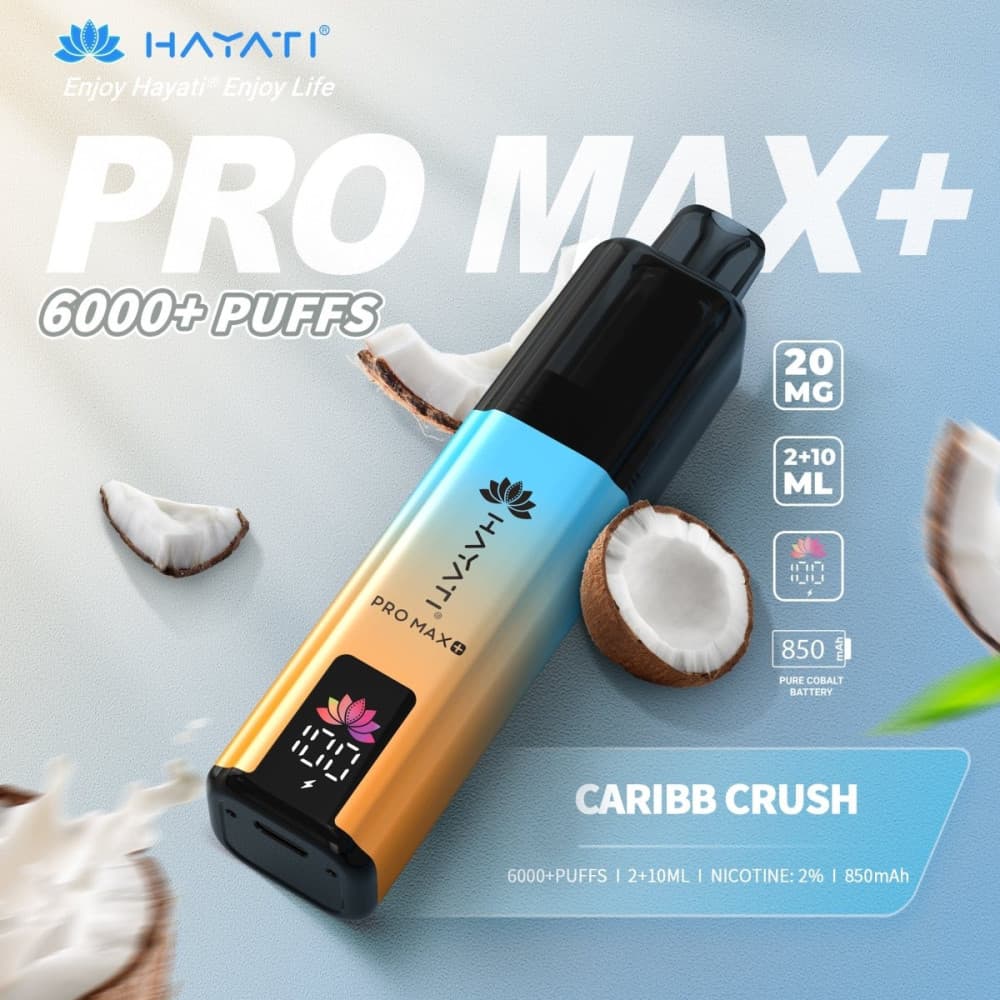  20mg / Caribb Crush Hayati Pro Max+ 6K Puffs Pod Kit