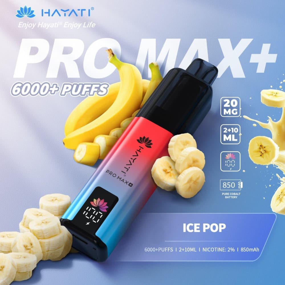  20mg / Ice Pop Hayati Pro Max+ 6K Puffs Pod Kit