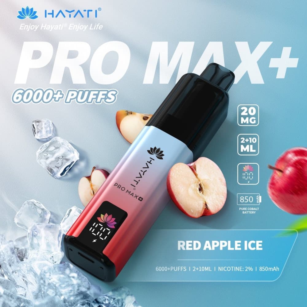  20mg / Red Apple Ice Hayati Pro Max+ 6K Puffs Pod Kit