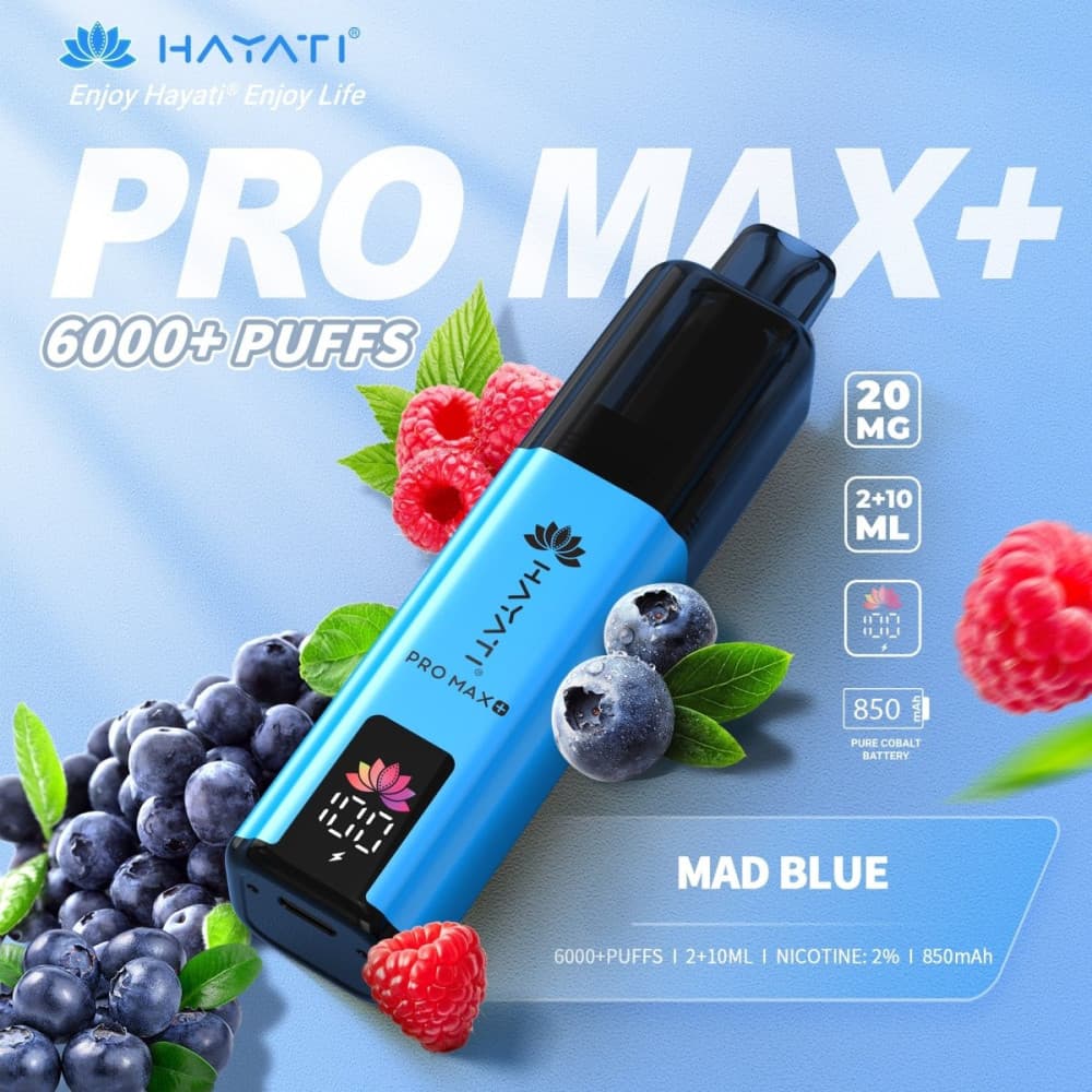  20mg / Mad Blue Hayati Pro Max+ 6K Puffs Pod Kit
