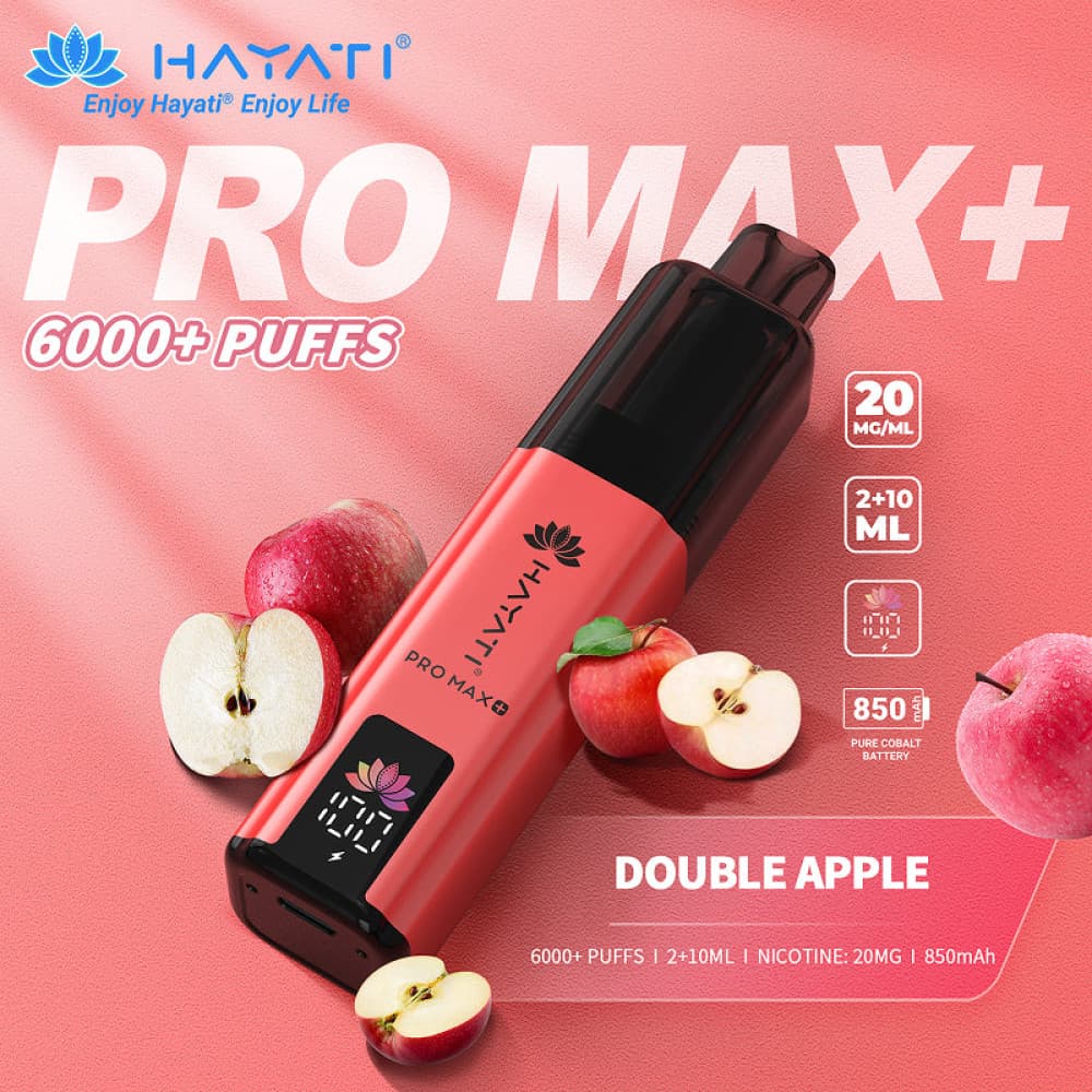  20mg / Double Apple Hayati Pro Max+ 6K Puffs Pod Kit