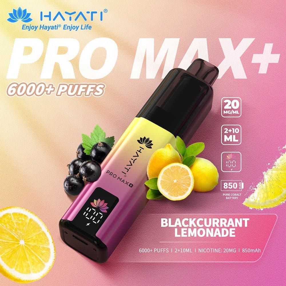  20mg / Blackcurrant Lemonade Hayati Pro Max+ 6K Puffs Pod Kit