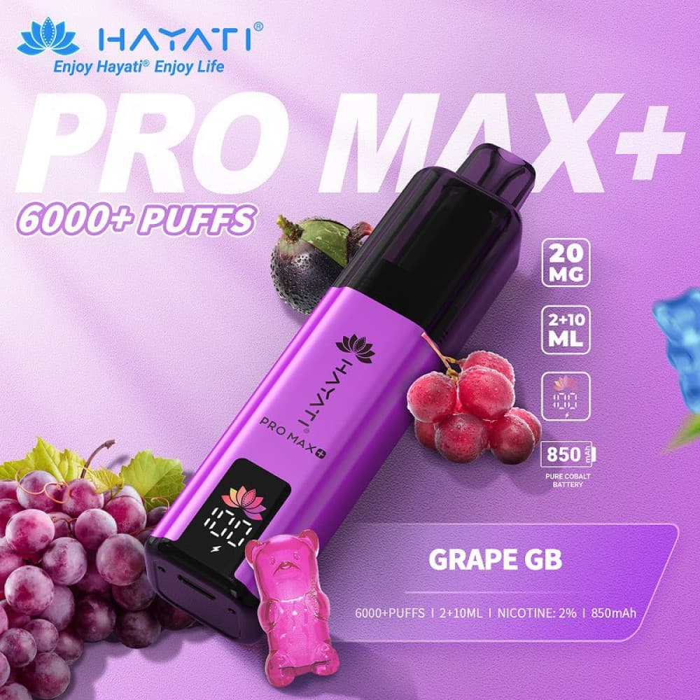  20mg / Grape GB Hayati Pro Max+ 6K Puffs Pod Kit