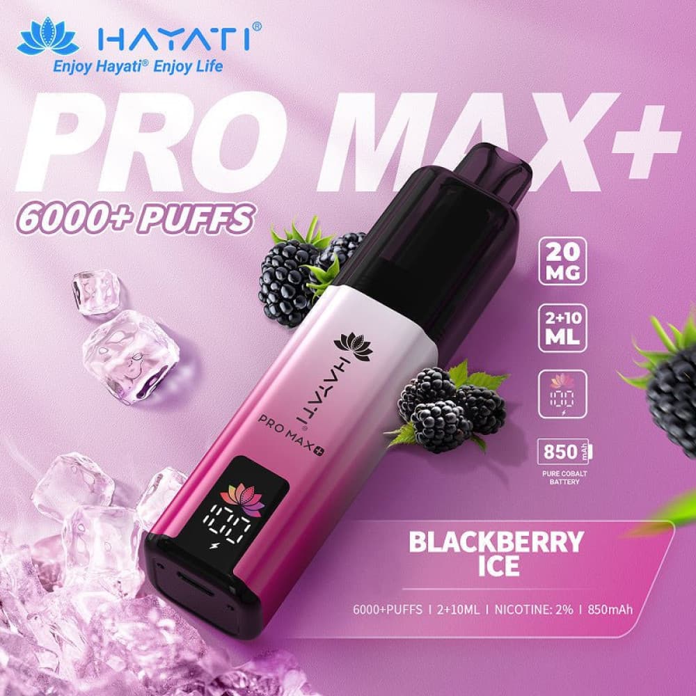  20mg / Blackberry Ice Hayati Pro Max+ 6K Puffs Pod Kit