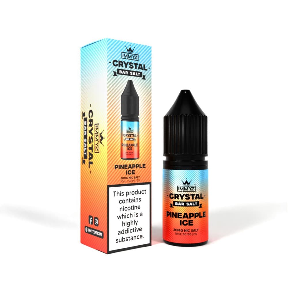  Pineapple Ice / 10mg IMMYZ Crystal Bar Nic Salt 10ml E-liquid Pack of 10