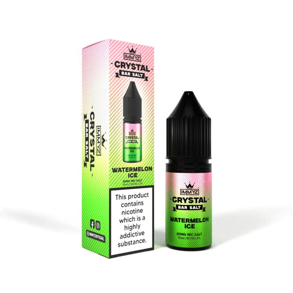  Watermelon Ice / 10mg IMMYZ Crystal Bar Nic Salt 10ml E-liquid Pack of 10