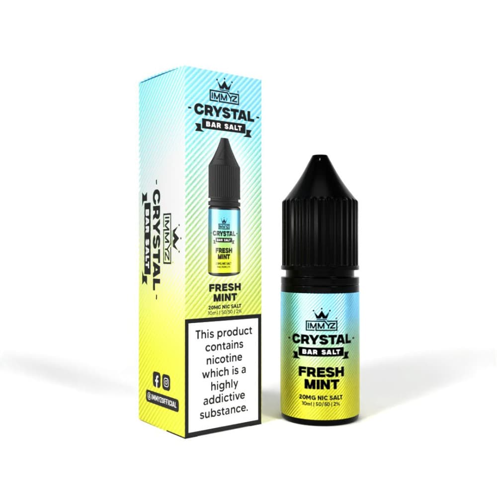  Fresh Mint / 10mg IMMYZ Crystal Bar Nic Salt 10ml E-liquid Pack of 10