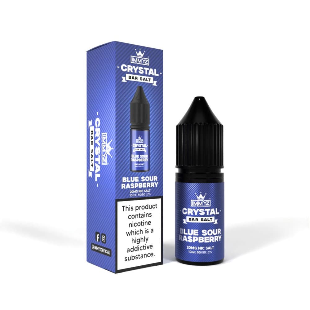 Blue Sour Raspberry / 10mg IMMYZ Crystal Bar Nic Salt 10ml E-liquid