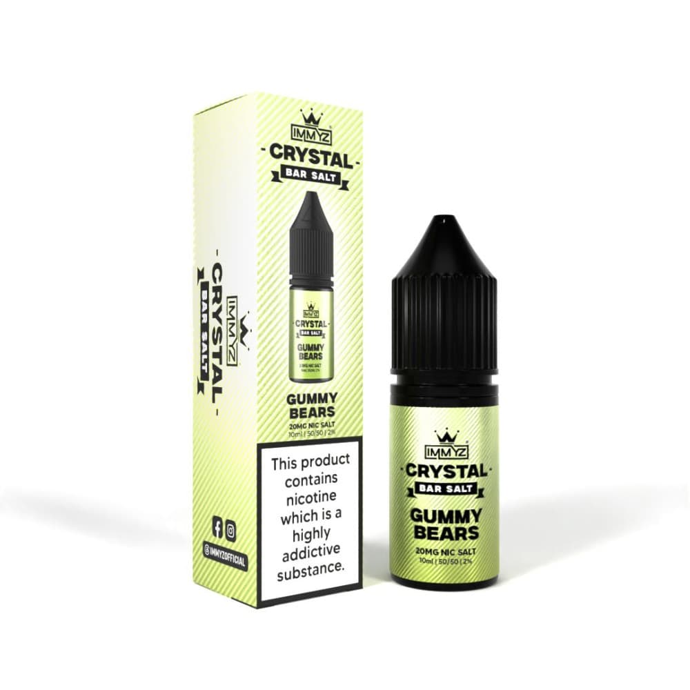 Gummy Bears / 10mg IMMYZ Crystal Bar Nic Salt 10ml E-liquid