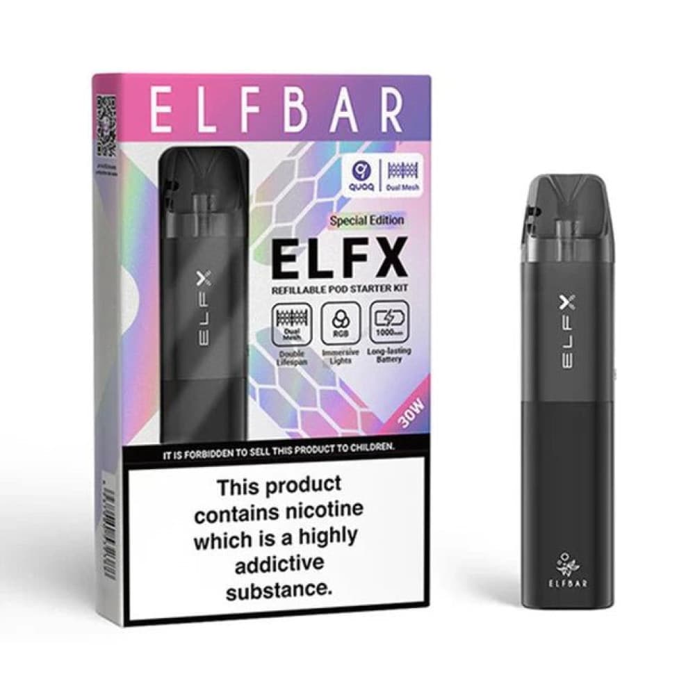  Black Elf Bar ELFX Pod Vape Kit