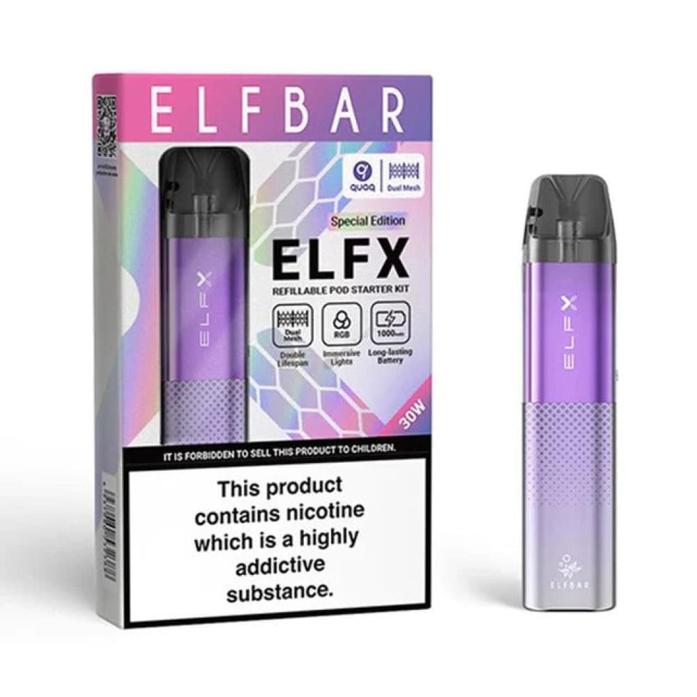  Purple Elf Bar ELFX Pod Vape Kit