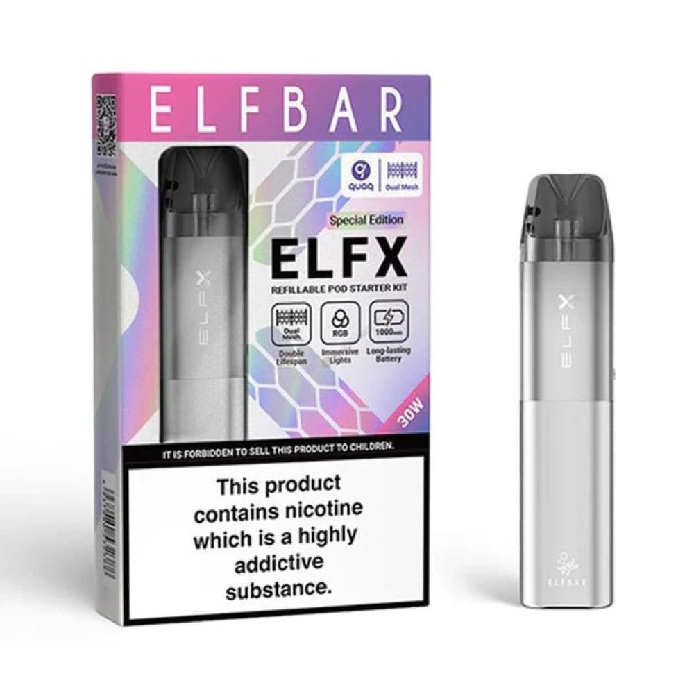  Silver Elf Bar ELFX Pod Vape Kit
