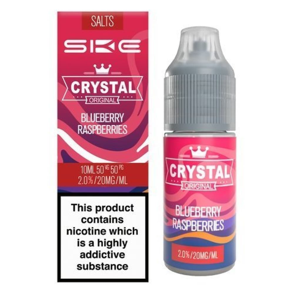  10mg / Blueberry Rasberries Ske Crystal Original Salt 10ml Nic Salts - Box of 10