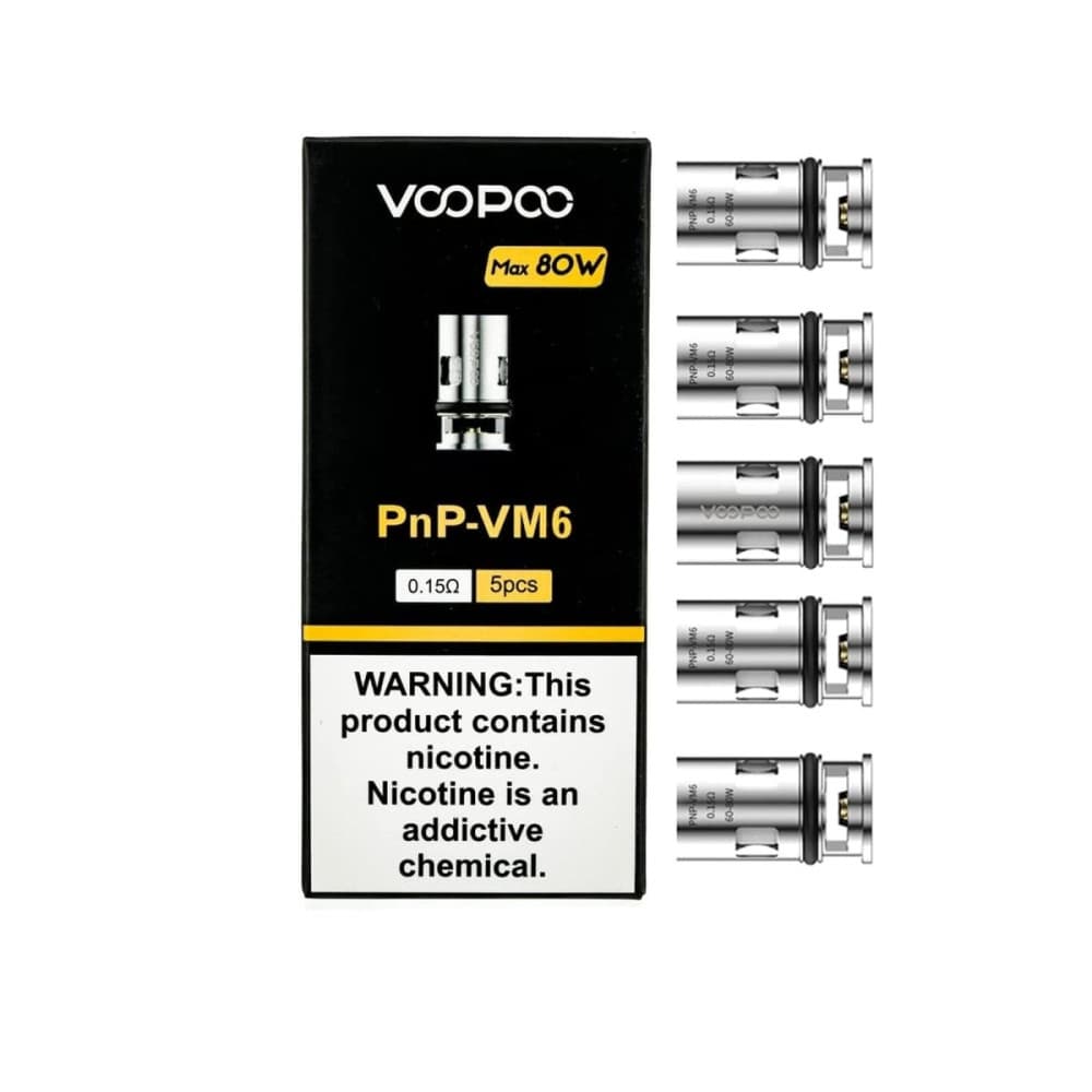  VM6 (0.15 OHM) VooPoo PnP Mesh Replacement Coils - Pack of 5