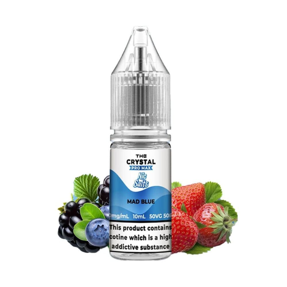  Mad Blue / 10mg The Crystal Pro Max Nic Salt 10ml E Liquid