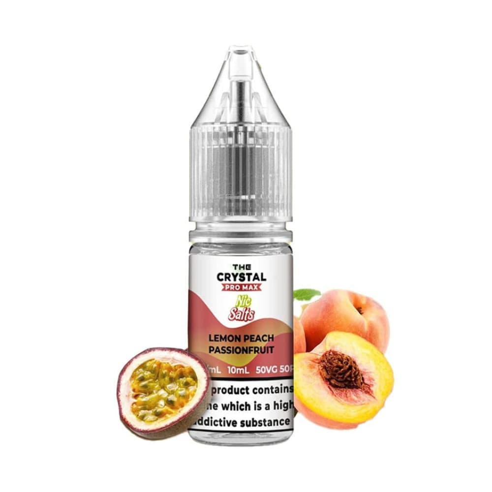  Lemon Peach Passionfruit / 10mg The Crystal Pro Max Nic Salt 10ml E Liquid