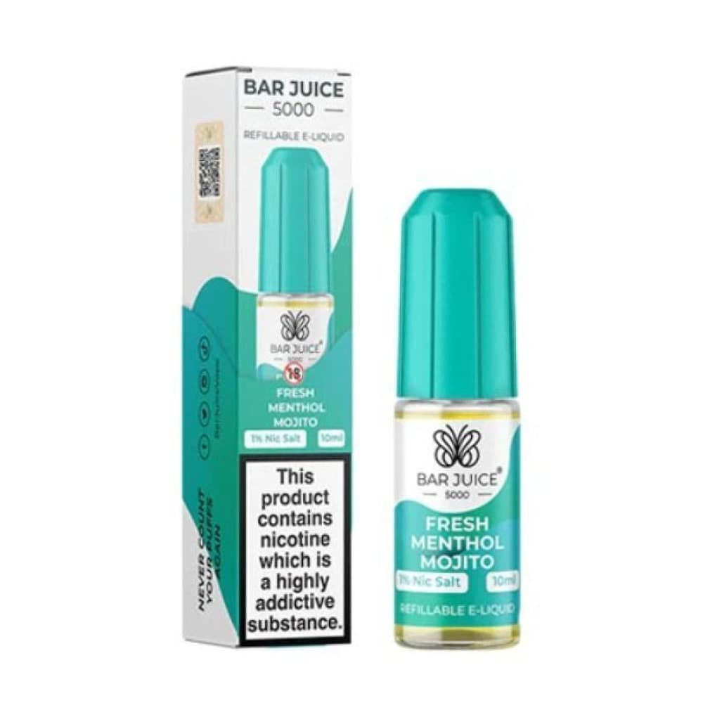  10mg / Fresh Menthol Mojito Bar Juice 5000 - Nic Salt 10ml E-Liquid Box of 10
