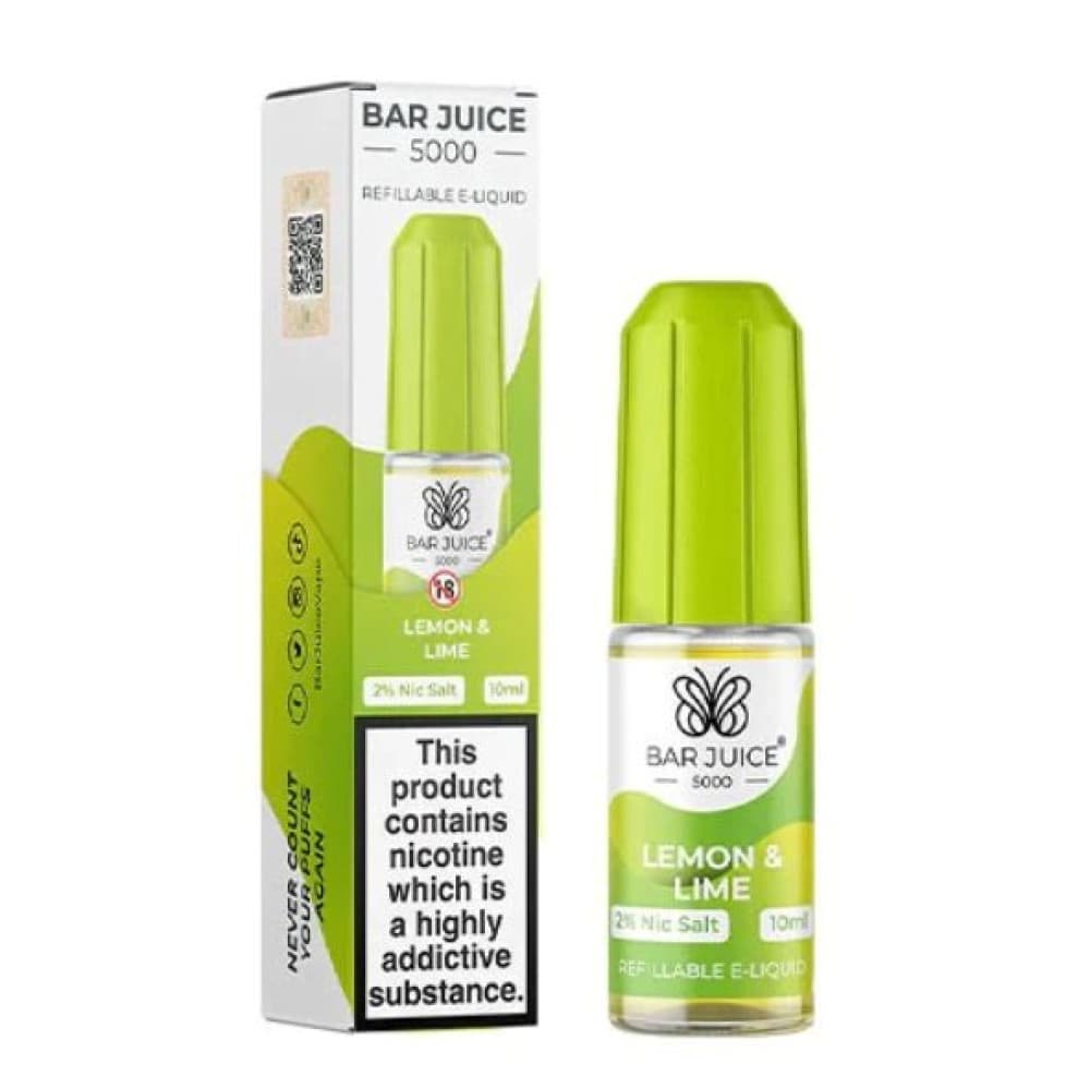  10mg / Lemon & Lime Bar Juice 5000 - Nic Salt 10ml E-Liquid Box of 10