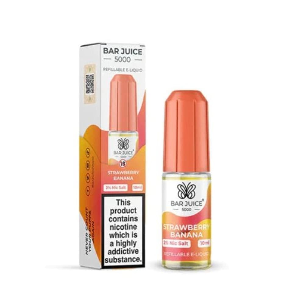  10mg / Strawberry Banana Bar Juice 5000 - Nic Salt 10ml E-Liquid Box of 10