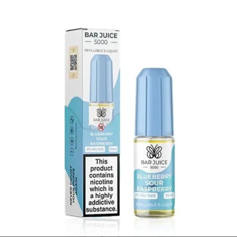  20mg / Blueberry Sour Raspberry Bar Juice 5000 - Nic Salt 10ml E-Liquid Box of 10