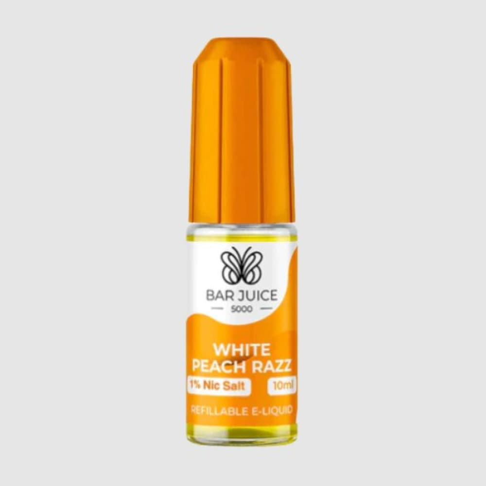  20mg / White Peach Razz Bar Juice 5000 - Nic Salt 10ml E-Liquid Box of 10