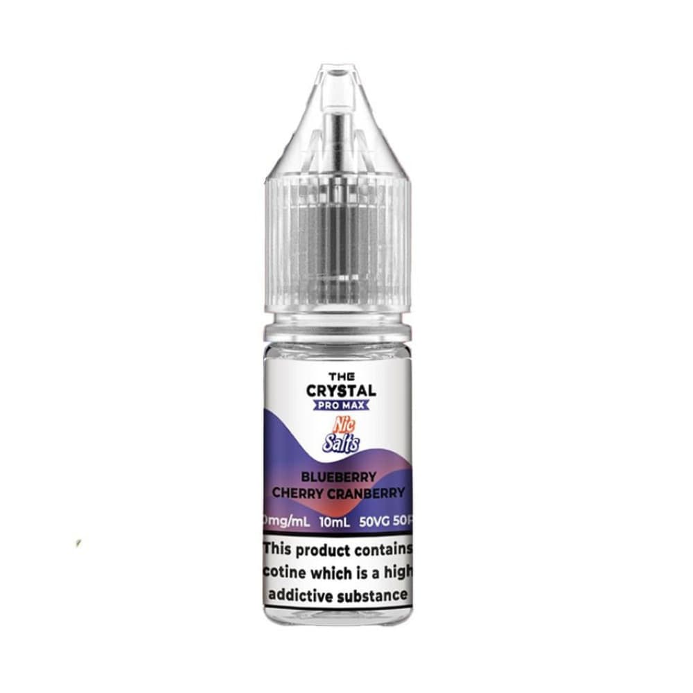  Blueberry Cherry Cranberry The Crystal Pro Max Nic Salt 10ml E Liquid Box of 10