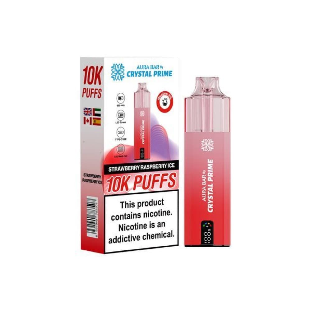  Strawberry Raspberry Ice Crystal Prime 10000 Prefilled Vape Kit