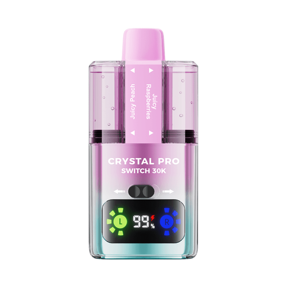  Juicy Peach/Juicy Rasberries Crystal Pro Switch 30k Prefilled Vape Kit | TPD Big Puffs