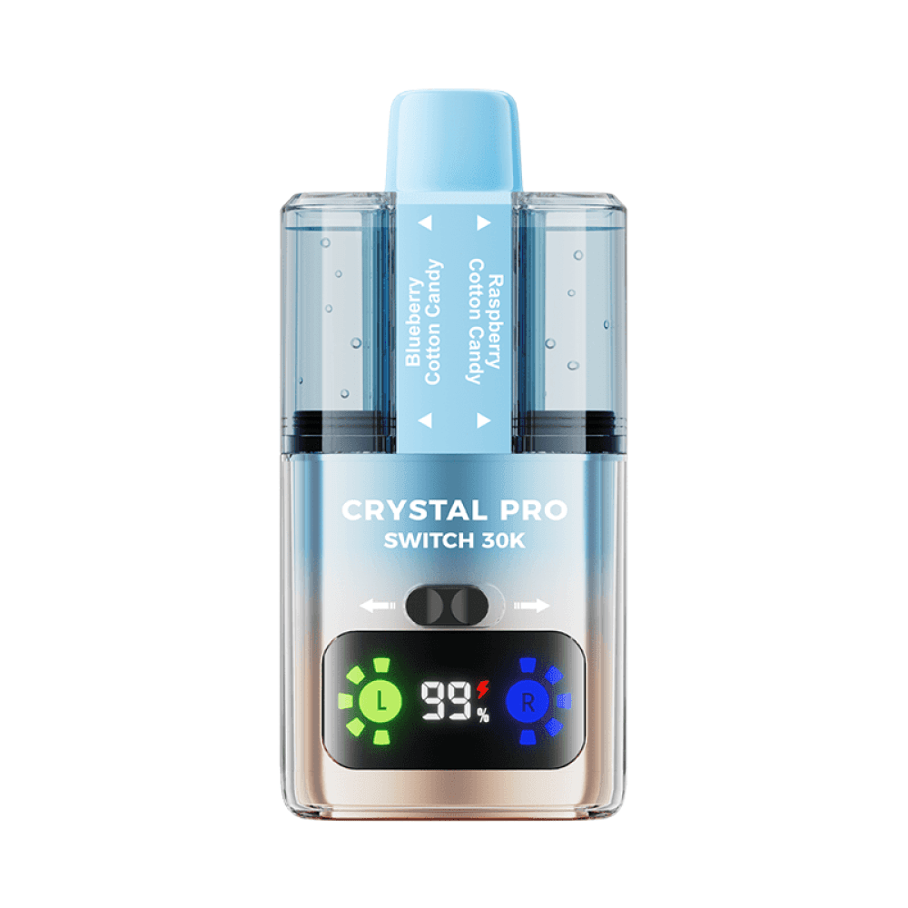  Blueberry Cotton Candy/Raspberry Cotton Candy Crystal Pro Switch 30k Prefilled Vape Kit | TPD Big Puffs
