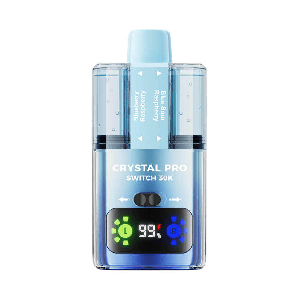 Blueberry Raspberry/Blue Sour Raspberry Crystal Pro Switch 30k Prefilled Vape Kit | TPD Big Puffs