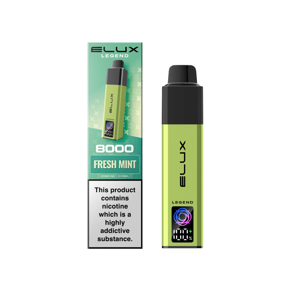  Fresh Mint (Pre-Order) Elux Legend 8000 Pod Vape Kit Box of 5