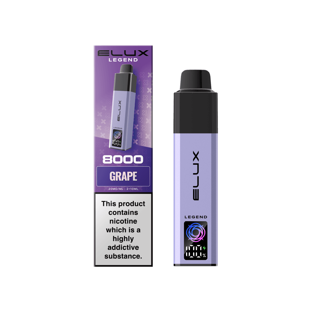  Grape (Pre-Order) Elux Legend 8000 Pod Vape Kit Box of 5