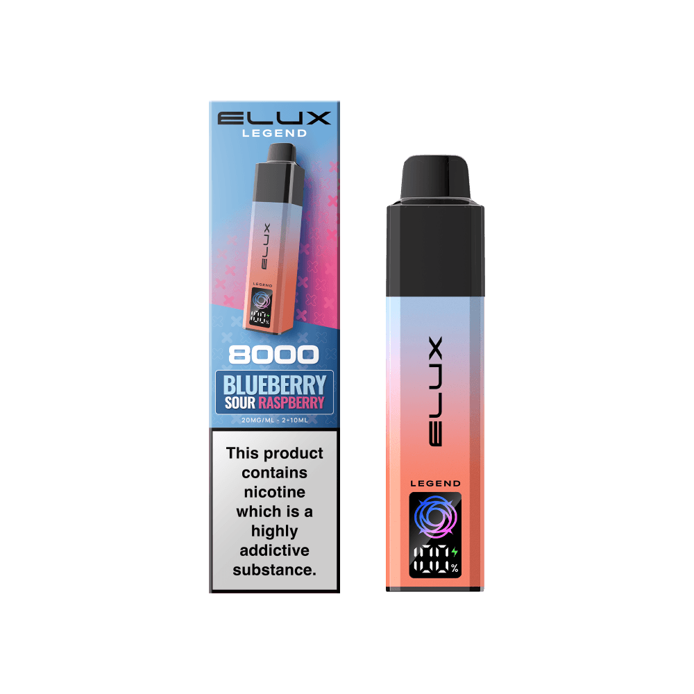  Blue Sour Raspberry (Pre-Order) Elux Legend 8000 Pod Vape Kit Box of 5