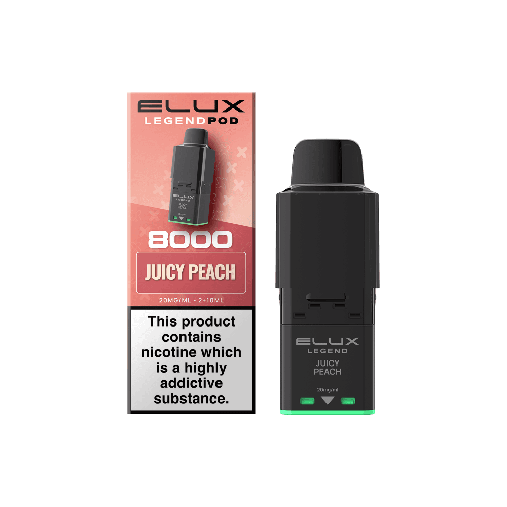  Juicy Peach (Pre-Order) Elux Legend 8000 Refill Pods Box of 5