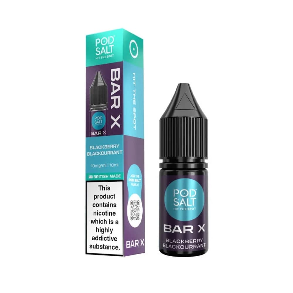  Blackberry Blackcurrant / 20mg Pod Salt Bar X 10ml E-liquid Box of 10