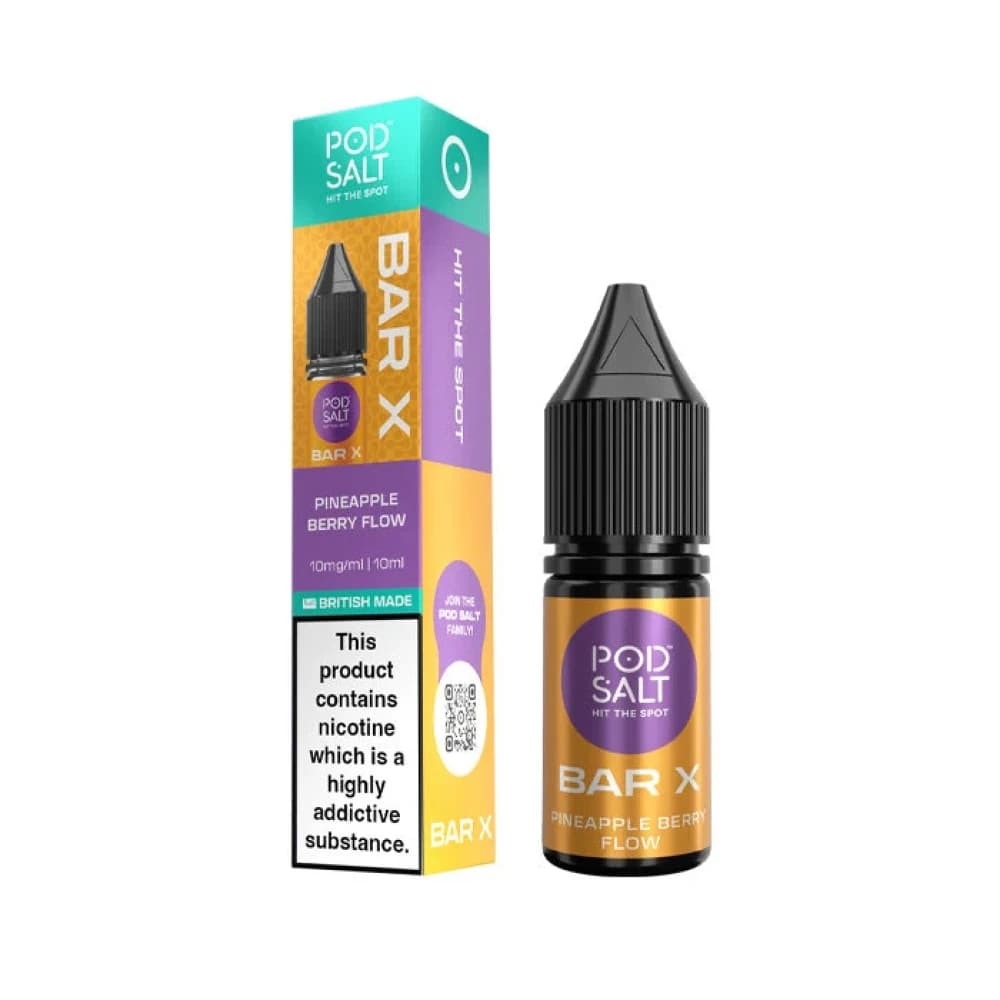  Pineapple Berry Flow / 5mg Pod Salt Bar X 10ml E-liquid Box of 10
