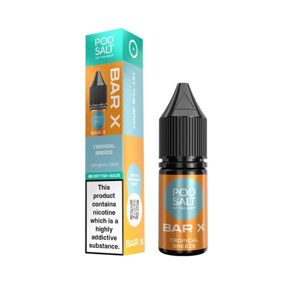  Tropical Breeze / 20mg Pod Salt Bar X 10ml E-liquid Box of 10